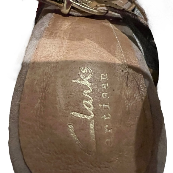 Clarks Palmdale Dasha Nude Suede Wedges 9.5 - Picture 4 of 10